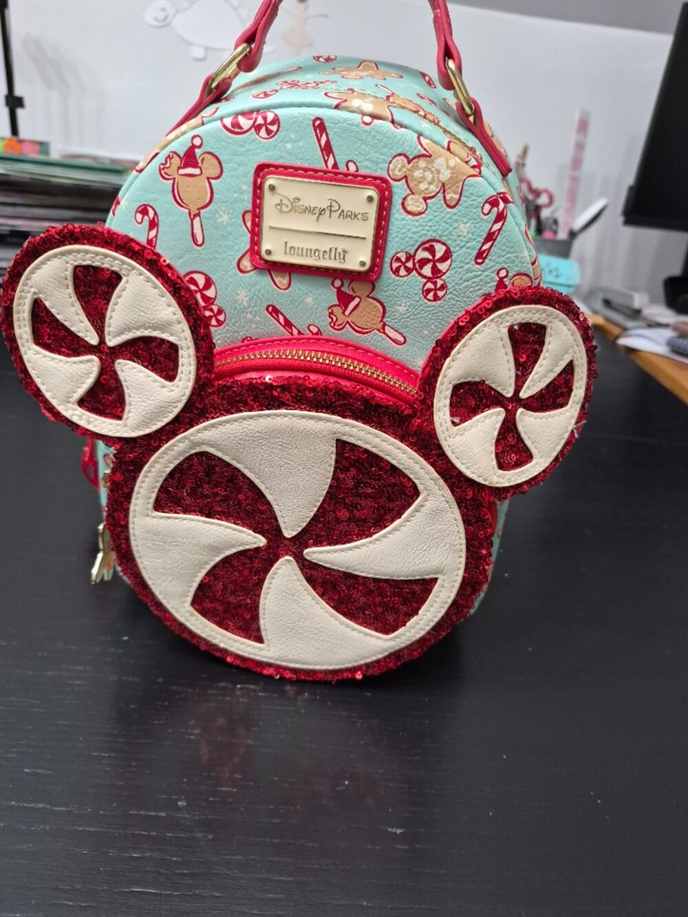 Loungefly Disney 2022 Holiday Gingerbread and Peppermint backpack
